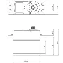 ProTek RC 130T Standard Digital "High Torque" Metal Gear Servo (High Voltage) -ProTek RC Sales 2022 ptk 130t 3