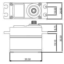 ProTek RC 160SS Low Profile Super Speed Metal Gear Servo High Voltage/Metal Case -ProTek RC Sales 2022 ptk 160ss 2