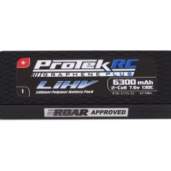 ProTek RC 2S 130C Low IR Si-Graphene + HV LCG LiPo Battery (7.6V/6300mAh) w/5mm Connectors (ROAR Approved)