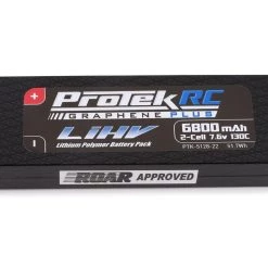 ProTek RC 2S 130C Low IR Si-Graphene + HV LCG LiPo Battery (7.6V/6800mAh) w/5mm Connectors (ROAR Approved)